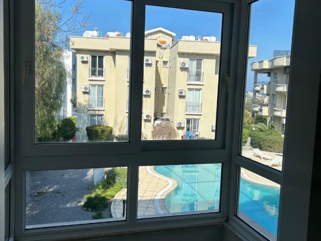 Kyrenia Alsancak; Pool View Apartment with Large Balcony in a Complex with Communal Pool