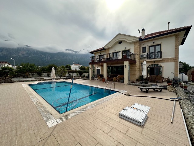 Kyrenia Lapta; Fully Furnished Modern Villa with Mountain Sea View in a Magnificent Location