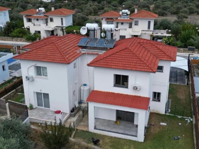 Equivalent 3+1 twin villas with private pool in Catalkoy. 