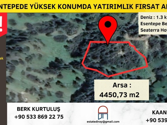 INVESTMENT OPPORTUNITY LAND IN HIGH POSITION IN ESENTEEDE