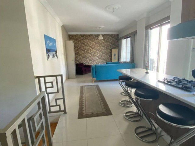 FULLY FURNISHED 3+1 DUPLEX APARTMENT FOR RENT IN THE CENTER OF GUINEA