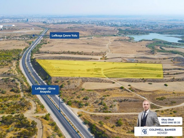 !!! On the Nicosia-Kyrenia Highway, The Length of the Facade is 80 meters, Located within the Bounda