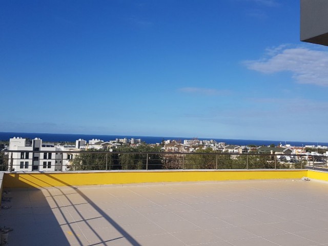 2 bedroom penthouse at a very good location of Alsancak 90sqm +45sqm private roof terrace just finished all VAT paid ** 