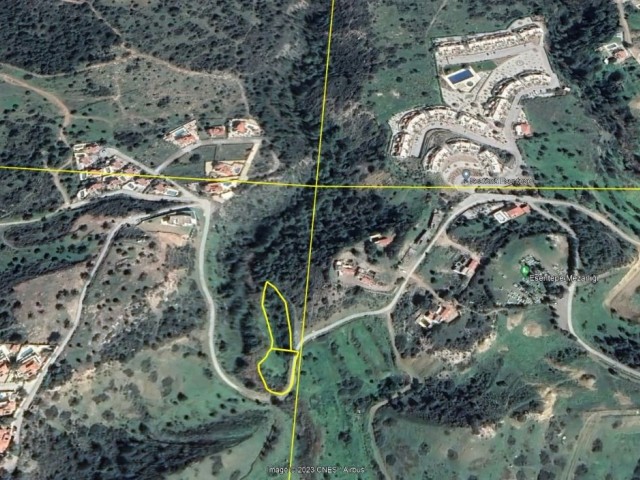 Land for Sale in Esentepe with Surrounding Sites and Asphalt Road