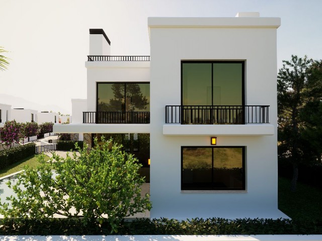 Kıbrıs - Girne - Edremit'de Satılık 3+1 Dağ ve Deniz Manzaralı Lüks Villa