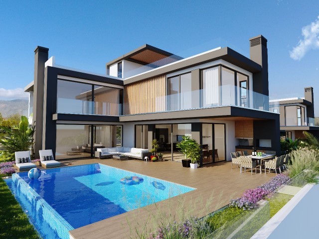 Zypern Lefkoşa Moderne Villa zum Verkauf auf dem Asklar-Hügel in Gonyeli