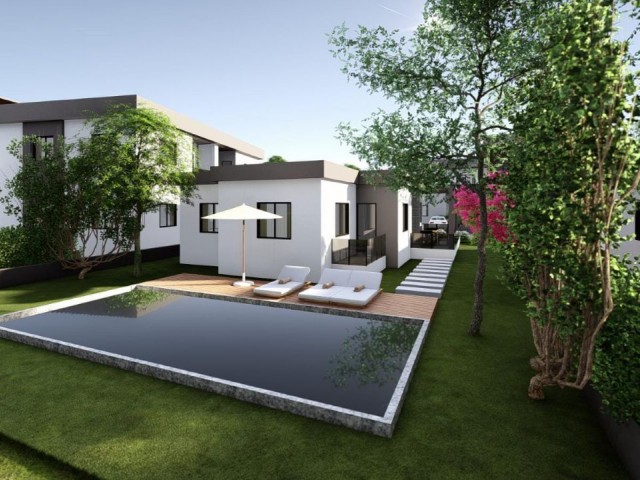 Ein neues Projekt in der Gegend von Famagusta und Tuzla: 3+1 einstöckige, freistehende Villa mit 175.000 Quadratmetern und Duplex-Doppelvilla mit 175.000 Quadratmetern;