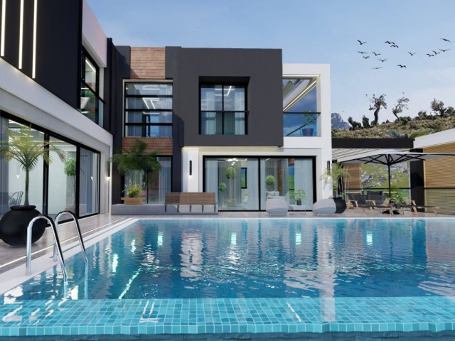 Moderne villa zum Verkauf in Kyrenia Arapköy mit 4 Schlafzimmern mit Pool auf 1154 m2 Grundstück. ** 