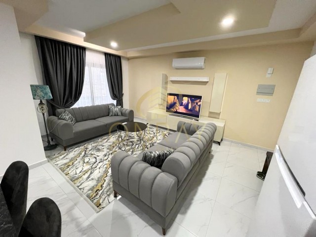 2+1 Luxus brandneue möblierte Wohnung in Kucuk Kaymakli.  