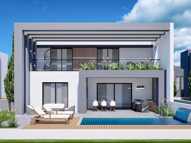 Majestic Elite Project 3+1 and 4+1 Duplex Luxury Villas for Sale in Famagusta Yeniboğaziçi Region, P