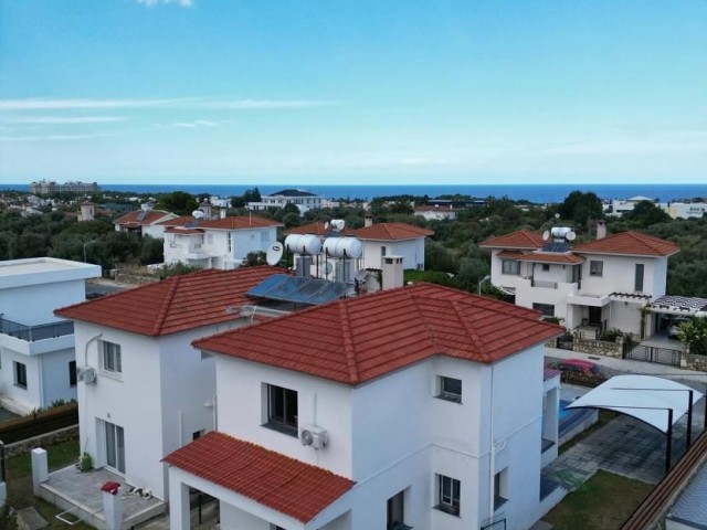 140m2 - 3+1 Twin Villa with Mountain Sea View in Çatalköy - Tenant income-WITH POOL-Only 150, 00Stg.! ** 