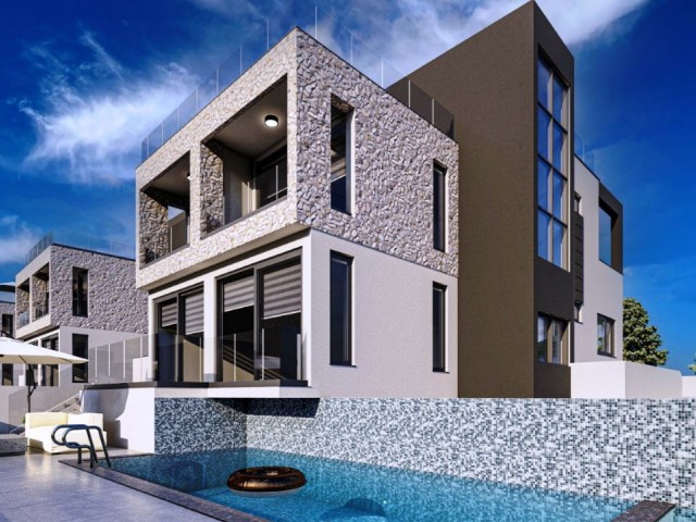 Please contact us about our 3 bedroom pool villa under construction with Kyrenia-Çatalkoy sea city v