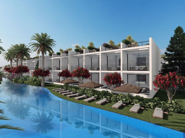 Unique full investment and holiday home  1+1 in the Girne-Tatlısu region.