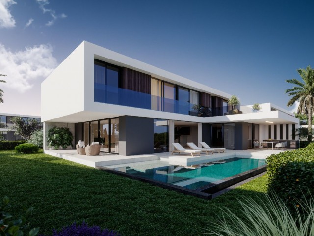 SEA FRONT DREAM HOUSE !!!!Modern luxury villa with Turkish title deed under construction in Çatalkoy, the most beautiful region of Kyrenia
