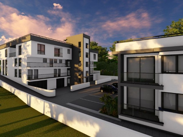 Girne-Çatalkoy  de 2024 de teslim 1 ve 2 yatak odalı bahçe kat ve teraslı  daireler.