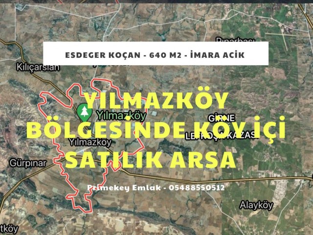 Продается участок 650 м2 в деревне в районе Йылмазкей ** 