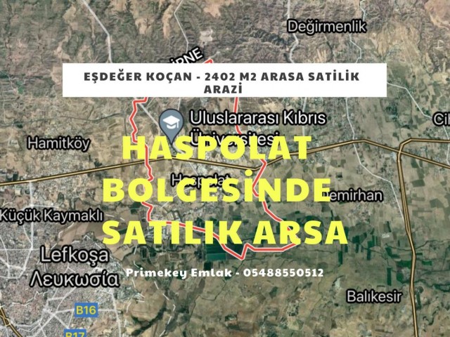 Lands for Sale in the Haspolat Region of Nicosia between 2 and 3 hectares ** 