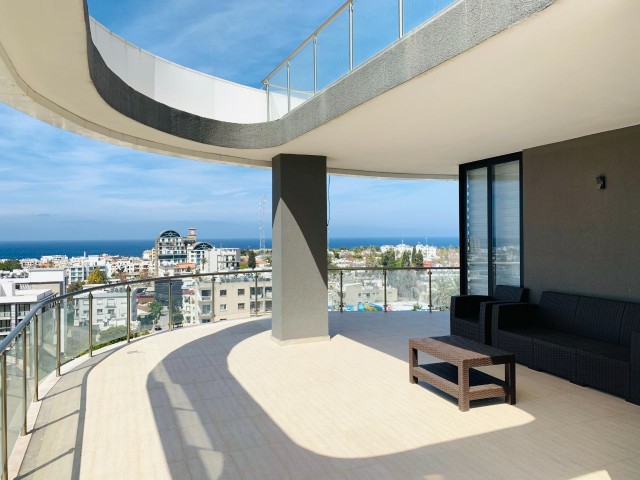 LUXURY FURNISHED PENTHOUSE WITH SEA VIEW WITH A MAGNIFICENT TERRACE IN THE CENTER OF KYRENIA ** 