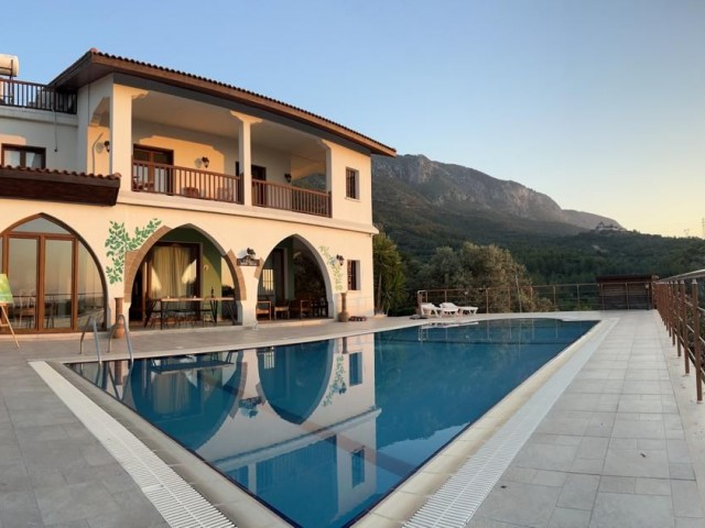 4+1 VILLA WITH MAGNIFICENT MOUNTAIN and SEA VIEWS FOR RENT IN BELLAPAIS FOR 1 MONTH ONLY IN August ** 