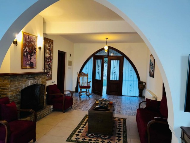 4+1 VILLA WITH MAGNIFICENT MOUNTAIN and SEA VIEWS FOR RENT IN BELLAPAIS FOR 1 MONTH ONLY IN August ** 