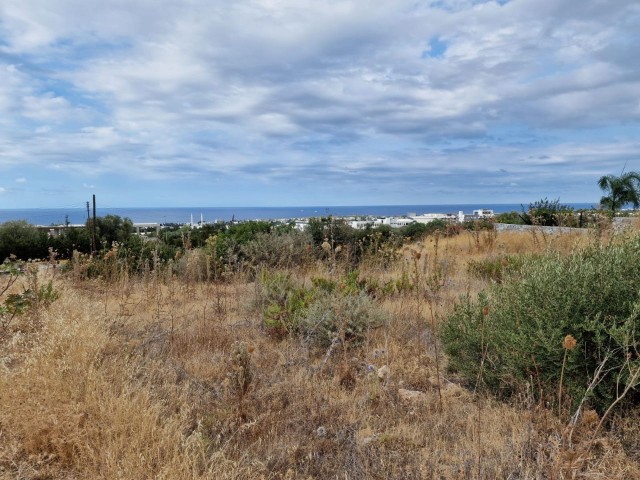1123m2 Decapitated SEA VIEW PLOT IN THE CIRCLE OF THE AMERICAN UNIVERSITY OF KYRENIA ** 