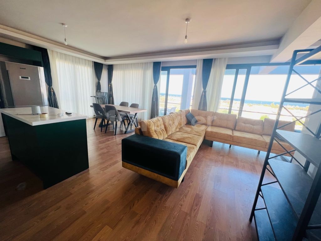 2+1 Penthouse Apartment for Rent with Sea View in Long Beach, Iskele ** 